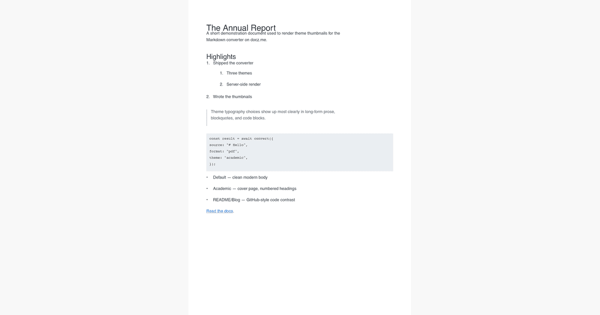 readme-blog theme preview